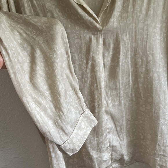 Silky Cream Leopard Shirt by Grade & Gather - Picture 4 of 7